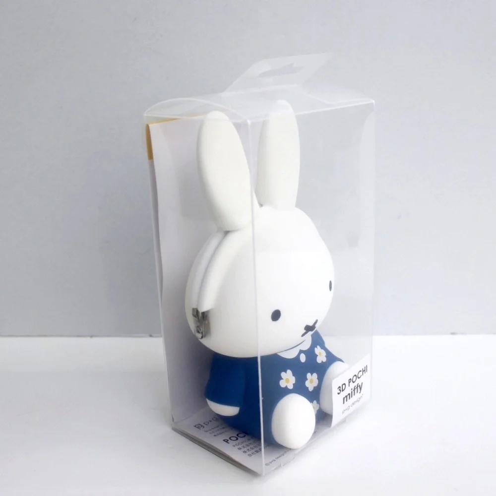 Miffy in Blue Floral Dress 3D Pochi Miffy Shape Silicone Pouch NEW